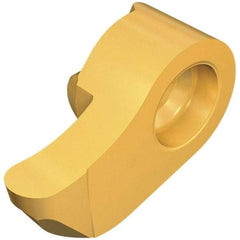 Iscar - 1115250R125GIQL Grade IC528, 2.5mm Cutting Width Carbide Grooving Insert - 0.65mm Max Depth of Cut, Left Hand, 1.25mm Corner Radius, TiCN/TiN Finish - USA Tool & Supply