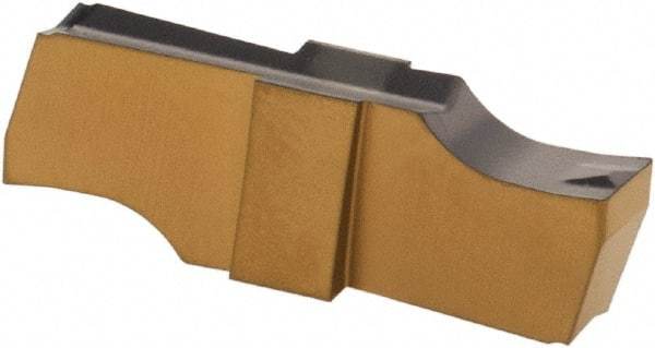 Iscar - 239015GIPI Grade IC808, 2.39mm Cutting Width Carbide Grooving Insert - 6.4mm Max Depth of Cut, Neutral, 0.15mm Corner Radius, TiAlN Finish - USA Tool & Supply