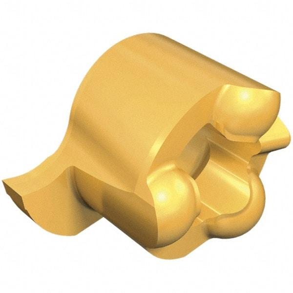 Iscar - 8350020GIQR Grade IC528, 3.5mm Cutting Width Carbide Grooving Insert - 1.4mm Max Depth of Cut, Right Hand, 0.2mm Corner Radius, TiCN/TiN Finish - USA Tool & Supply