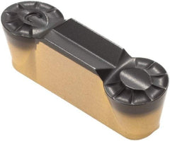 Iscar - 6030GRIP Y Grade IC8250, 6mm Cutting Width Carbide Grooving Insert - 3mm Max Depth of Cut, Neutral, 3mm Corner Radius, TiCN/Al2O3/TiN Finish - USA Tool & Supply