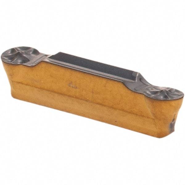 Iscar - 3015HGPL Y Grade IC808, 3mm Cutting Width Carbide Grooving Insert - 1.5mm Max Depth of Cut, Neutral, 1.5mm Corner Radius, TiAlN Finish - USA Tool & Supply