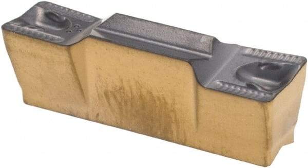 Iscar - 5005GRIP Y Grade IC807, 5mm Cutting Width Carbide Grooving Insert - 3mm Max Depth of Cut, Neutral, 0.5mm Corner Radius, TiAlN Finish - USA Tool & Supply