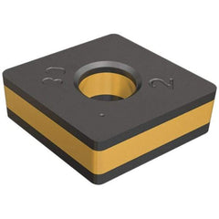 Iscar - CNMA432 F Grade IC807 Carbide Turning Insert - TiAlN Finish, 80° Diamond, 1/2" Inscr Circle, 3/16" Thick, 1/32" Corner Radius - USA Tool & Supply