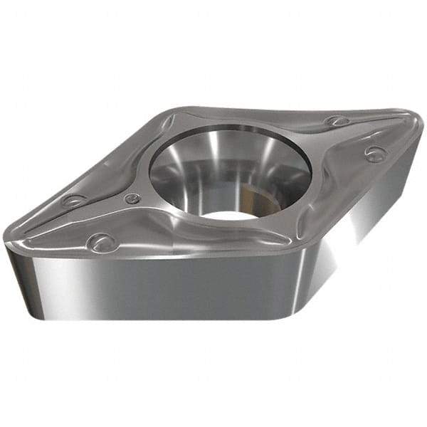 Iscar - DCMT3-1 PF Grade IC8250 Carbide Turning Insert - TiCN/Al2O3/TiN Finish, 55° Diamond, 3/8" Inscr Circle, 5/32" Thick, 1/64" Corner Radius - USA Tool & Supply