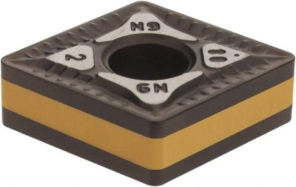 Iscar - CNMG432 GN Grade IC8350 Carbide Turning Insert - TiCN/Al2O3/TiN Finish, 80° Diamond, 1/2" Inscr Circle, 3/16" Thick, 1/32" Corner Radius - USA Tool & Supply