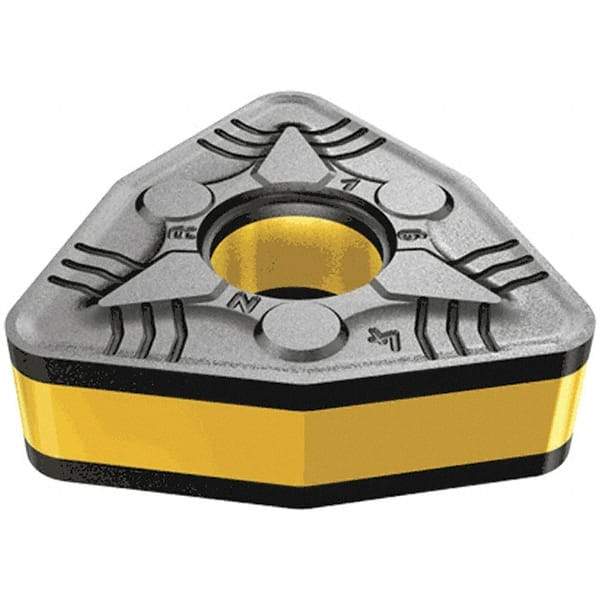 Iscar - WNMG434 NR Grade IC9350 Carbide Turning Insert - TiCN/Al2O3/TiN Finish, 80° Trigon, 1/2" Inscr Circle, 3/16" Thick, 1/16" Corner Radius - USA Tool & Supply