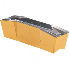 Iscar - 800080GIF E Grade IC807, 8mm Cutting Width Carbide Grooving Insert - 4.8mm Max Depth of Cut, Neutral, 0.8mm Corner Radius, TiAlN Finish - USA Tool & Supply