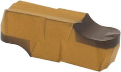 Iscar - 396198GIPI Grade IC8250, 3.96mm Cutting Width Carbide Grooving Insert - Neutral, 1.98mm Corner Radius, TiCN/Al2O3/TiN Finish - USA Tool & Supply