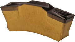 Iscar - 404TGMF Grade IC8250, 4mm Cutting Width Carbide Grooving Insert - 2.4mm Max Depth of Cut, Neutral, 0.4mm Corner Radius, TiCN/Al2O3/TiN Finish - USA Tool & Supply
