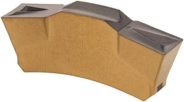 Iscar - 402TGMF Grade IC830, 4mm Cutting Width Carbide Grooving Insert - 2.4mm Max Depth of Cut, Neutral, 0.2mm Corner Radius, TiAlN Finish - USA Tool & Supply