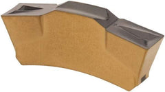 Iscar - 402TGMF Grade IC830, 4mm Cutting Width Carbide Grooving Insert - 2.4mm Max Depth of Cut, Neutral, 0.2mm Corner Radius, TiAlN Finish - USA Tool & Supply