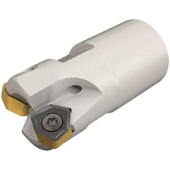 Iscar - 16mm Cut Diam, 0.031" Max Depth, T10 Modular Connection Indexable High-Feed End Mill - Screw Holding Method, H600 WXCU 04 Insert, TS FF EWX Toolholder, Through Coolant - USA Tool & Supply