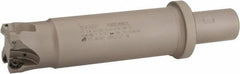 Iscar - 1" Cut Diam, 0.49" Max Depth of Cut, 1" Shank Diam, 7.87" OAL, Indexable Square Shoulder Helical End Mill - T490 LN.. 1306 Inserts, Cylindrical Shank, 90° Lead Angle, Through Coolant, Series Helitang - USA Tool & Supply