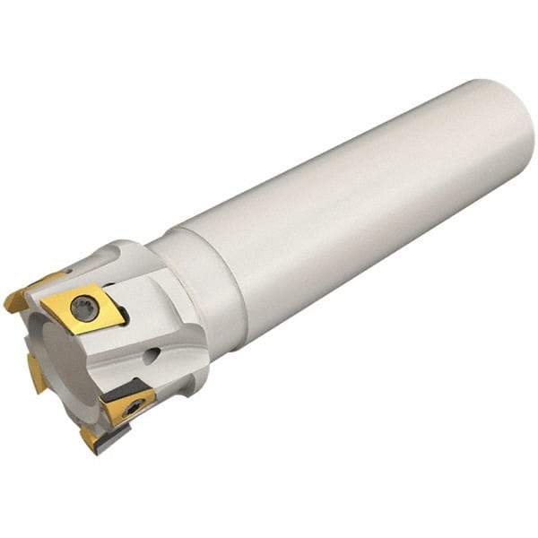 Iscar - 40mm Cut Diam, 10mm Max Depth of Cut, 32mm Shank Diam, 150mm OAL, Indexable Square Shoulder End Mill - T290 LN.T 1004 Inserts, Cylindrical Shank, 90° Lead Angle, Through Coolant, Series SumoMill - USA Tool & Supply