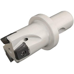 Iscar - 32mm Cut Diam, 12.5mm Max Depth of Cut, 53mm OAL, Indexable Square Shoulder Helical End Mill - T490 LN.T 13.. Inserts, CF4 Modular Connection, 90° Lead Angle, Through Coolant, Series Helitang - USA Tool & Supply