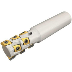 Iscar - 16mm Cut Diam, 24mm Max Depth of Cut, 16mm Shank Diam, 80mm OAL, Indexable Square Shoulder End Mill - T290 LN.T 0502 Inserts, Cylindrical Shank, 90° Lead Angle, Through Coolant, Series SumoMill - USA Tool & Supply