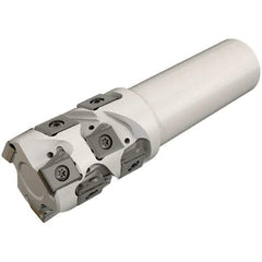 Iscar - 50mm Cut Diam, 59mm Max Depth of Cut, 42mm Shank Diam, 145mm OAL, Indexable Square Shoulder End Mill - T490 LN.T 13.. Inserts, Weldon Shank, 90° Lead Angle, Through Coolant, Series Helitang - USA Tool & Supply