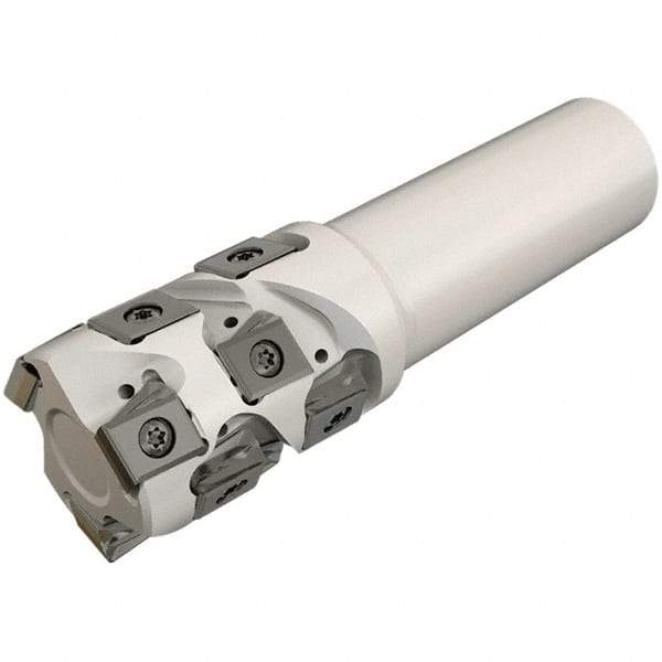 Iscar - 50mm Cut Diam, 47mm Max Depth of Cut, 40mm Shank Diam, 135mm OAL, Indexable Square Shoulder End Mill - T490 LN.T 1306 Inserts, Weldon Shank, 90° Lead Angle, Through Coolant, Series Helitang - USA Tool & Supply
