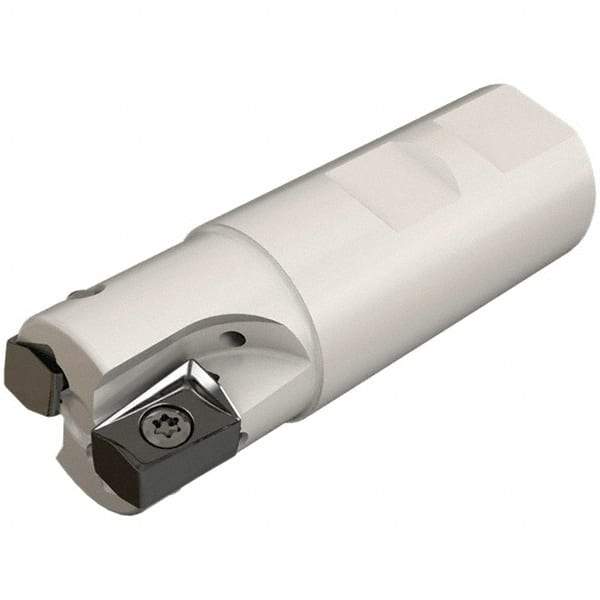 Iscar - 50mm Cut Diam, 16.3mm Max Depth of Cut, 32mm Shank Diam, 120mm OAL, Indexable Square Shoulder Helical End Mill - H490 ANKX 17.. Inserts, Cylindrical Shank, 90° Lead Angle, Through Coolant, Series Helido - USA Tool & Supply