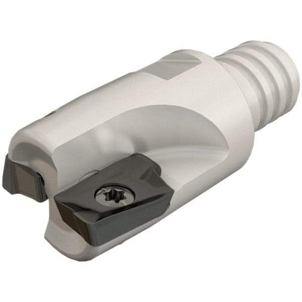 Iscar - 20mm Cut Diam, 10mm Max Depth of Cut, 24.6mm OAL, Indexable Square Shoulder End Mill - HM90 AP.. 1003.. Inserts, T12 Modular Connection, 90° Lead Angle, Series Heli2000, Multimaster - USA Tool & Supply