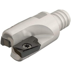 Iscar - 20mm Cut Diam, 10mm Max Depth of Cut, 24.6mm OAL, Indexable Square Shoulder End Mill - HM90 AP.. 1003.. Inserts, T12 Modular Connection, 90° Lead Angle, Series Heli2000, Multimaster - USA Tool & Supply