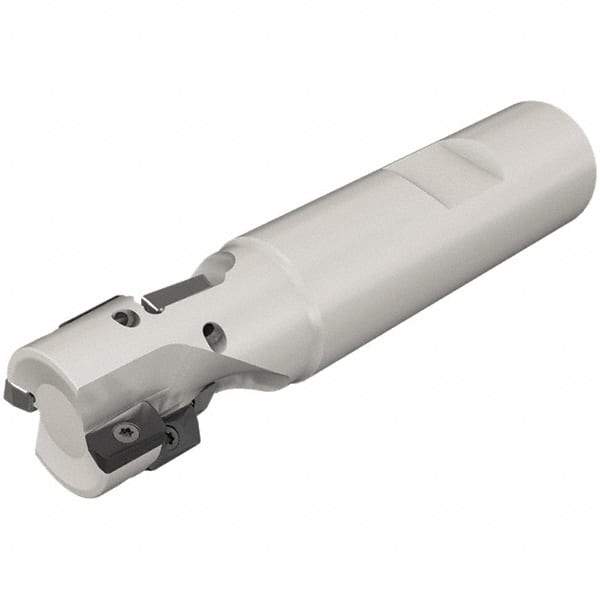 Iscar - 1-1/4" Cut Diam, 1.4" Max Depth of Cut, 1-1/4" Shank Diam, 4.3" OAL, Indexable Square Shoulder End Mill - HP ANK-07.. Inserts, Weldon Shank, 90° Lead Angle, Series Heliplus - USA Tool & Supply