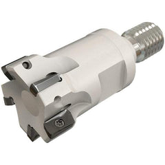 Iscar - 25mm Cut Diam, 7.7mm Max Depth of Cut, 35mm OAL, Indexable Square Shoulder End Mill - HP ANKT 0702.. Inserts, M12 Modular Connection, 90° Lead Angle, Through Coolant, Series FlexFit, Heliplus - USA Tool & Supply