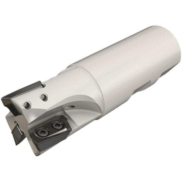 Iscar - 32mm Cut Diam, 18mm Max Depth of Cut, 32mm Shank Diam, 105mm OAL, Indexable Square Shoulder End Mill - HP AD.. 1906.. Inserts, Weldon Shank, 90° Lead Angle, Through Coolant, Series Heliplus - USA Tool & Supply