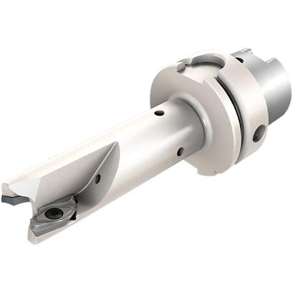 Iscar - 25mm Cut Diam, 15mm Max Depth of Cut, Indexable Square Shoulder End Mill - HM90 AXCR 1505.. Inserts, HSK63A Taper Shank, 90° Lead Angle, Through Coolant, Series Helialu - USA Tool & Supply
