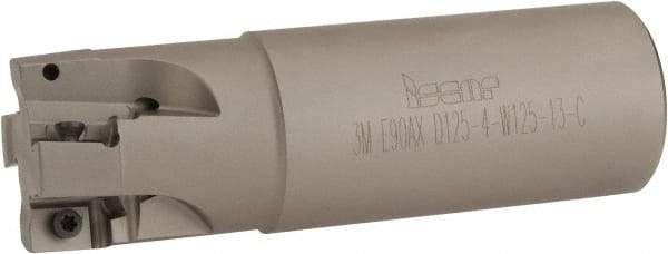 Iscar - 1-1/4" Cut Diam, 1/2" Max Depth of Cut, 1-1/4" Shank Diam, 4" OAL, Indexable Square Shoulder End Mill - 3M AXKT 1304.../2006... Inserts, Weldon Shank, 90° Lead Angle, Through Coolant, Series Mill2000 - USA Tool & Supply