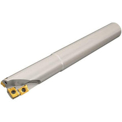 Iscar - 38mm Cut Diam, 38mm Max Depth of Cut, 32mm Shank Diam, 130mm OAL, Indexable Square Shoulder End Mill - A.KT Inserts, Cylindrical Shank, 90° Lead Angle, Through Coolant, Series Helimill - USA Tool & Supply