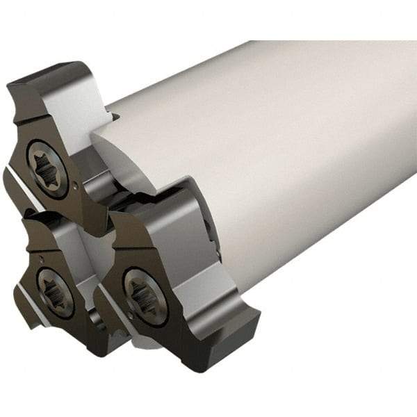 Iscar - Shank Connection, 32.2mm Cutter Diam, 3 Tooth Indexable Slotting Cutter - 0.984" Shank Diam, TRIB Toolholder, TRI Insert, Right Hand Cutting Direction - USA Tool & Supply