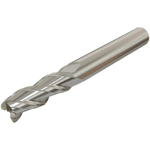 Iscar - 9mm, 20mm LOC, 9mm Shank Diam, 60mm OAL, 3 Flute, Solid Carbide Square End Mill - Single End, TiAlN Finish, Spiral Flute, 30° Helix, Right Hand Cut, Right Hand Flute - USA Tool & Supply
