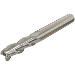 Iscar - 5mm, 14mm LOC, 5mm Shank Diam, 50mm OAL, 3 Flute, Solid Carbide Square End Mill - Single End, TiAlN Finish, Spiral Flute, 38° Helix, Right Hand Cut, Right Hand Flute - USA Tool & Supply