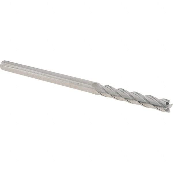 Iscar - 8mm, 50mm LOC, 8mm Shank Diam, 150mm OAL, 4 Flute, Solid Carbide Square End Mill - Single End, Uncoated, Spiral Flute, 30° Helix, Centercutting, Right Hand Cut, Right Hand Flute - USA Tool & Supply