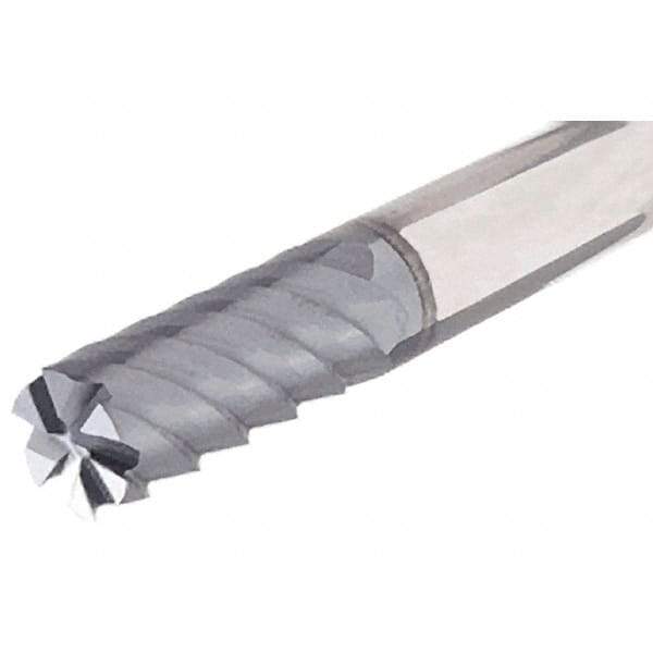 Iscar - 12mm, 25mm LOC, 12mm Shank Diam, 83mm OAL, 6 Flute, Solid Carbide Square End Mill - Single End, TiAlN Finish, Spiral Flute, 50° Helix, Right Hand Cut, Right Hand Flute - USA Tool & Supply