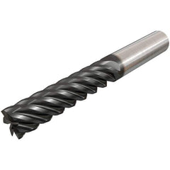 Iscar - 16mm, 80mm LOC, 16mm Shank Diam, 150mm OAL, 6 Flute, Solid Carbide Square End Mill - Single End, TiAlN Finish, Spiral Flute, 45° Helix, Right Hand Cut, Right Hand Flute - USA Tool & Supply