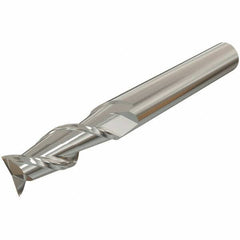 Iscar - 20mm, 38mm LOC, 20mm Shank Diam, 104mm OAL, 2 Flute, Solid Carbide Square End Mill - Single End, Uncoated, Spiral Flute, 45° Helix, Right Hand Cut, Right Hand Flute - USA Tool & Supply