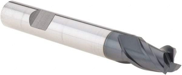 Iscar - 9.7mm, 11mm LOC, 10mm Shank Diam, 72mm OAL, 3 Flute, Solid Carbide Square End Mill - Single End, TiAlN Finish, Spiral Flute, 38° Helix, Right Hand Cut, Right Hand Flute - USA Tool & Supply