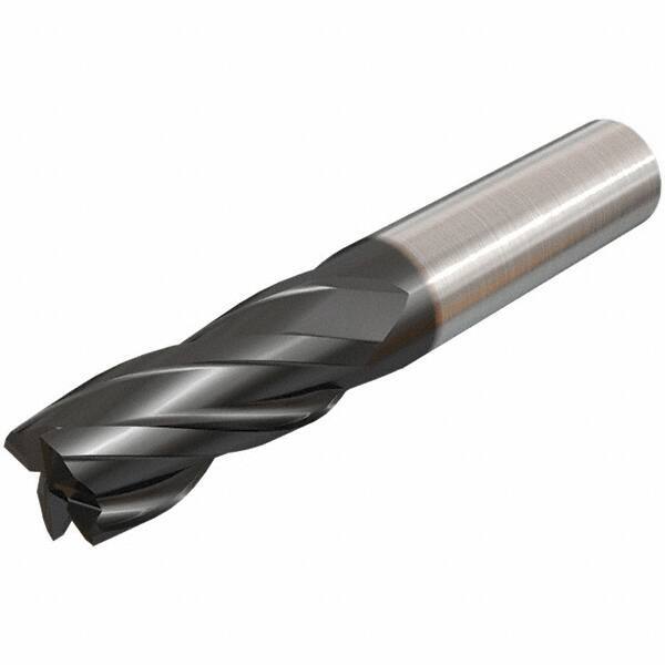 Iscar - 16mm, 32mm LOC, 16mm Shank Diam, 92mm OAL, 4 Flute, Solid Carbide Square End Mill - Single End, Uncoated, Spiral Flute, 30° Helix, Right Hand Cut, Right Hand Flute - USA Tool & Supply