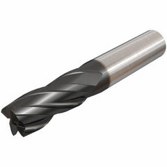 Iscar - 16mm, 32mm LOC, 16mm Shank Diam, 92mm OAL, 4 Flute, Solid Carbide Square End Mill - Single End, Uncoated, Spiral Flute, 30° Helix, Right Hand Cut, Right Hand Flute - USA Tool & Supply
