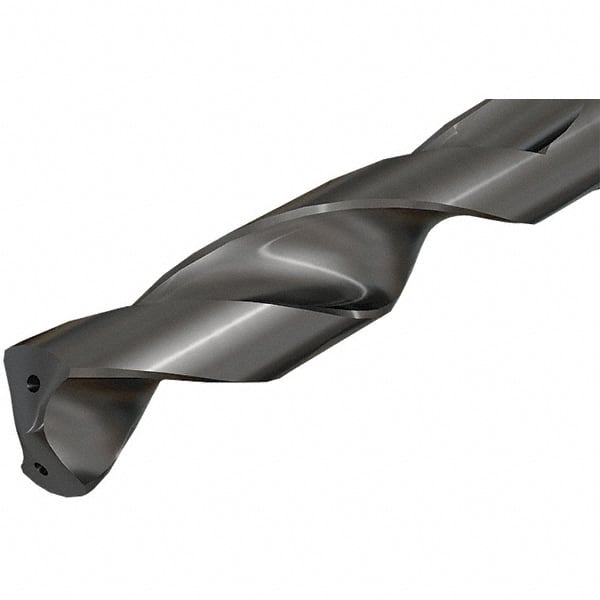 Iscar - 0.609" Spiral Flute Solid Carbide Screw Machine Drill Bit - USA Tool & Supply