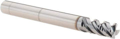 Iscar - 1/4" Diam, 1/2" LOC, 4 Flute Solid Carbide Roughing & Finishing Corner Chamfer End Mill - TiCN Finish, 2-1/2" OAL, 1/4" Shank Diam, Straight Shank, 45° Helix, Non-Centercutting - USA Tool & Supply