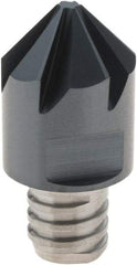 Iscar - MM ECF Grade IC908 Carbide Chamfer Milling Tip Insert - TiAlN Finish, 6 Flutes, 16mm Cutting Diam, 6.5mm Depth of Cut - USA Tool & Supply