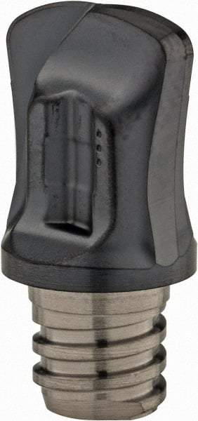 Iscar - MM FF Grade IC908 Carbide End Milling Tip Insert - TiAlN Finish, 2 Flutes, 3/8" Cutting Diam, 3/8" Depth of Cut, 0.49" Extension, 0.08" Cnr Rad - USA Tool & Supply