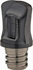 Iscar - MM FF Grade IC908 Carbide End Milling Tip Insert - TiAlN Finish, 2 Flutes, 3/8" Cutting Diam, 3/8" Depth of Cut, 0.49" Extension, 0.08" Cnr Rad - USA Tool & Supply