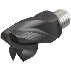 Iscar - MM EFS-CF Grade IC908 Carbide End Milling Tip Insert - TiAlN Finish, 4 Flutes, 25mm Cutting Diam, 22mm Depth of Cut, 37mm Extension, 38° Helix - USA Tool & Supply