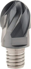 Iscar - MM EB Grade IC908 Carbide Ball Nose Milling Tip Insert - TiAlN Finish, 4 Flutes, 1" Cutting Diam, 0.86" Depth of Cut, 1.45" Extension, 1/2" Cnr Rad, 30° Helix - USA Tool & Supply