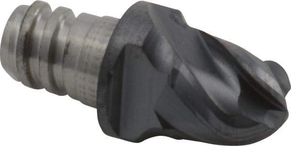 Iscar - MM EB Grade IC908 Carbide Ball Nose Milling Tip Insert - TiAlN Finish, 4 Flutes, 1/4" Cutting Diam, 0.2" Depth of Cut, 0.39" Extension, 1/8" Cnr Rad, 38° Helix - USA Tool & Supply