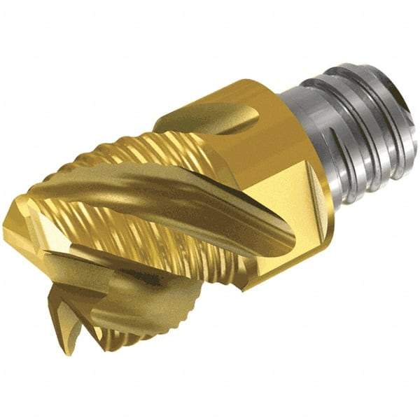 Iscar - MM ERS Grade IC908 Carbide End Milling Tip Insert - TiAlN Finish, 4 Flutes, 12mm Cutting Diam, 9mm Depth of Cut, 16.5mm Extension, 45° Helix - USA Tool & Supply